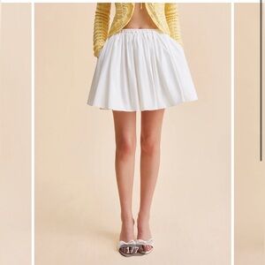 NWOT Commense White Skater Skirt